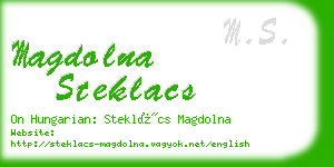 magdolna steklacs business card